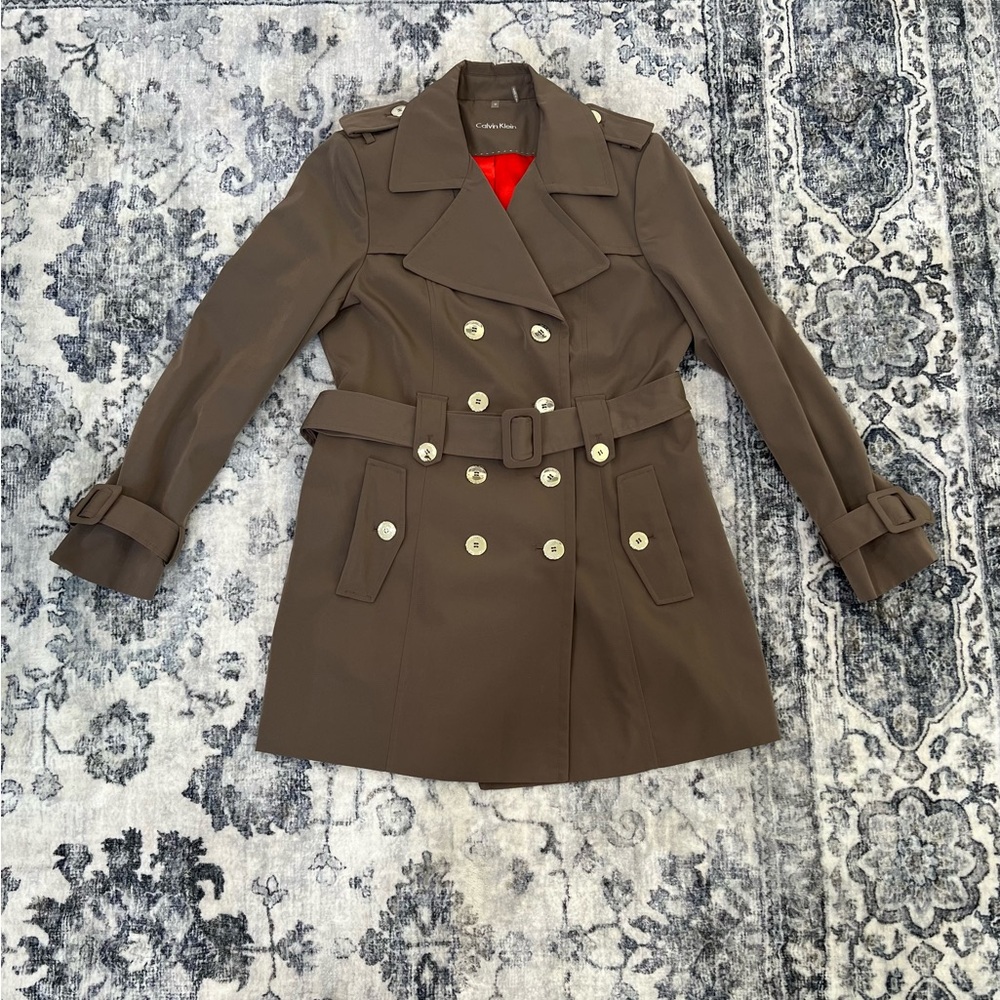 Calvin Klein Women’s Trench Coat with Belt